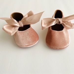 myggpp Baby Girls Mary Jane Flats Anti-Slip Rubber Sole Blush Pink Size 2